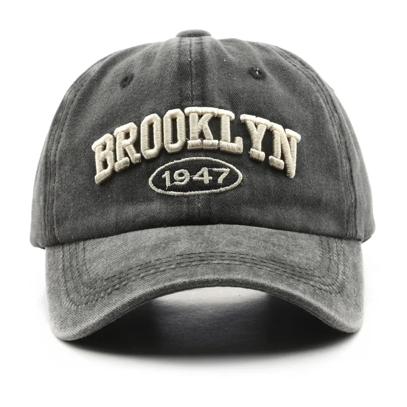 Retro Brooklyn pet - geborduurd - dames/heren - onesize
