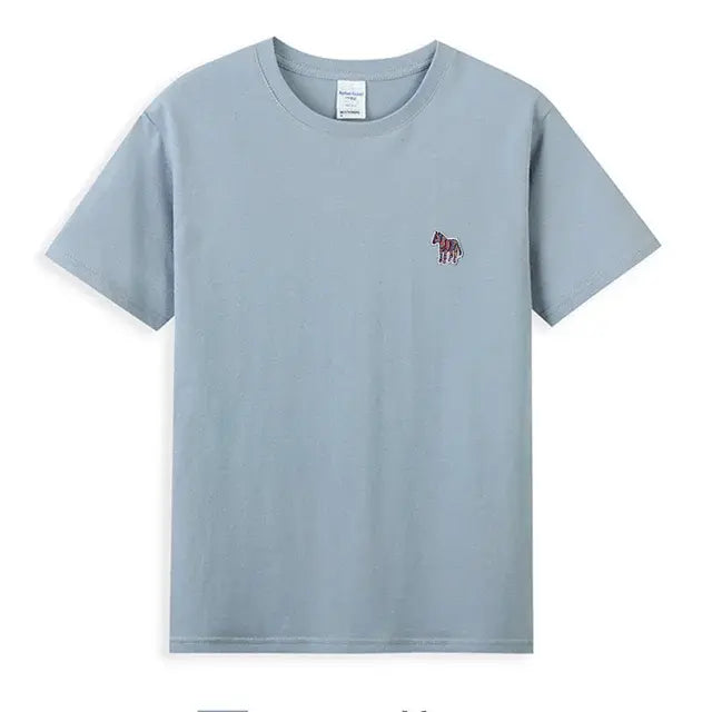Zebra Borduurwerk T-Shirt 100% Katoenen Basis - dames/heren
