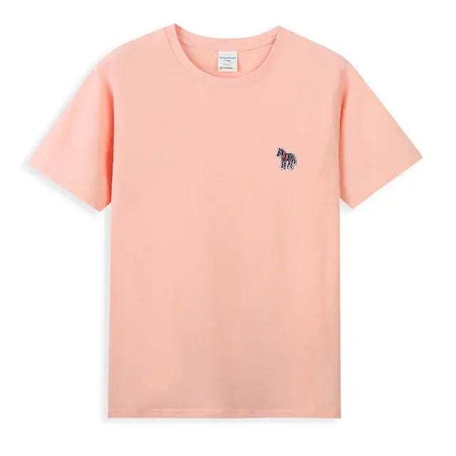 Zebra Borduurwerk T-Shirt 100% Katoenen Basis - dames/heren