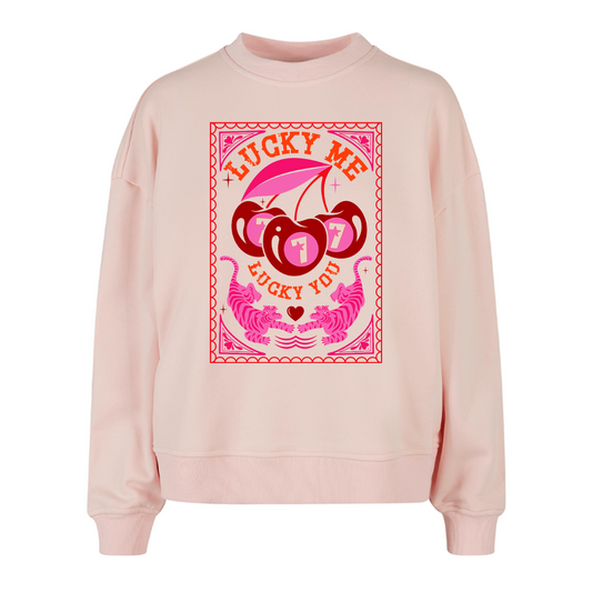 Lucky me - kersen - sweater - Dames - Roze