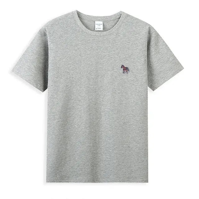 Zebra Borduurwerk T-Shirt 100% Katoenen Basis - dames/heren