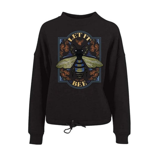 Sweater Let it Bee Gold - unisex - zwart