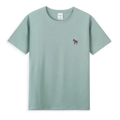 Zebra Borduurwerk T-Shirt 100% Katoenen Basis - dames/heren