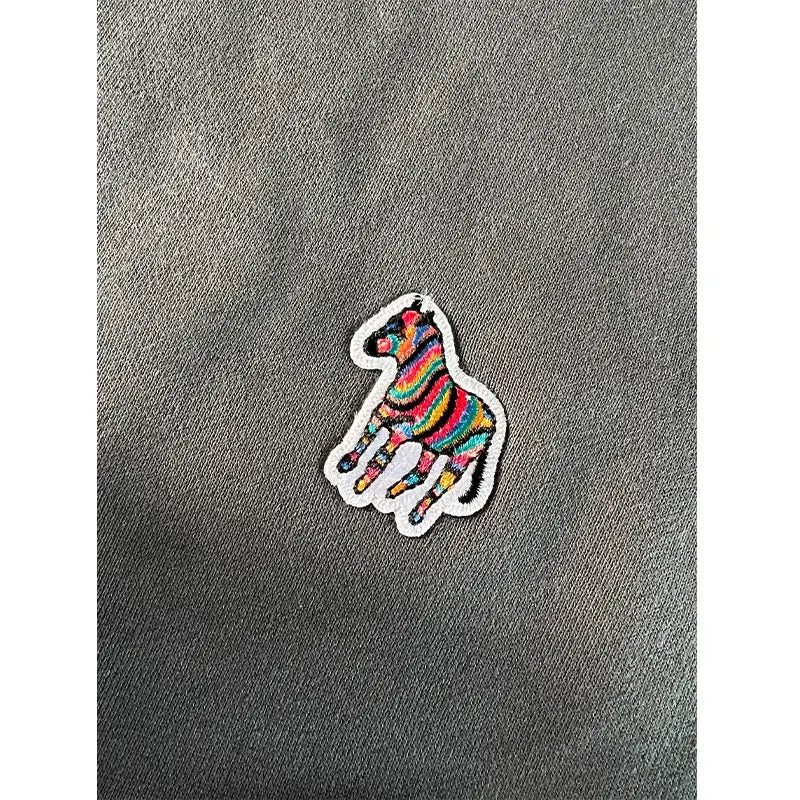 Zebra Borduurwerk T-Shirt 100% Katoenen Basis - dames/heren