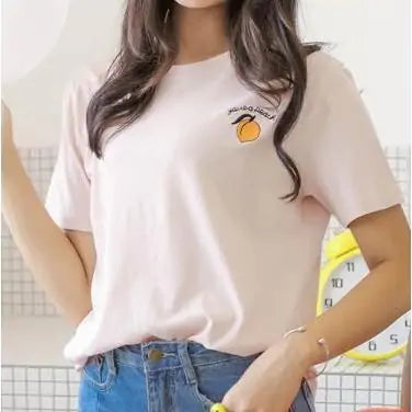 "You're a Peach" T-Shirt dames wit