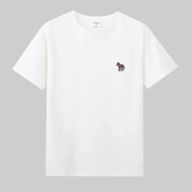 Zebra Borduurwerk T-Shirt 100% Katoenen Basis - dames/heren