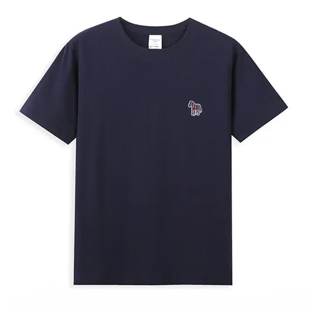 Zebra Borduurwerk T-Shirt 100% Katoenen Basis - dames/heren