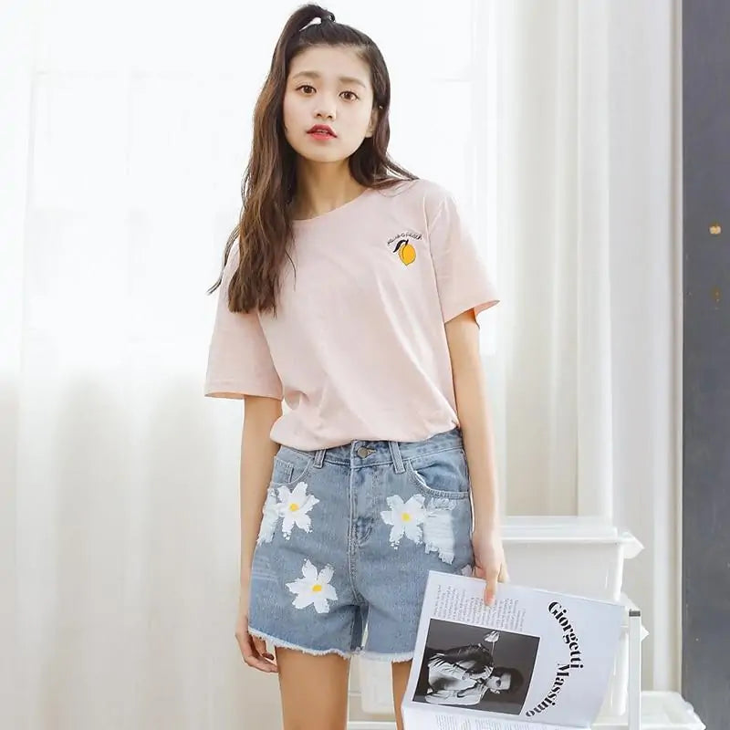 "You're a Peach" T-Shirt dames wit