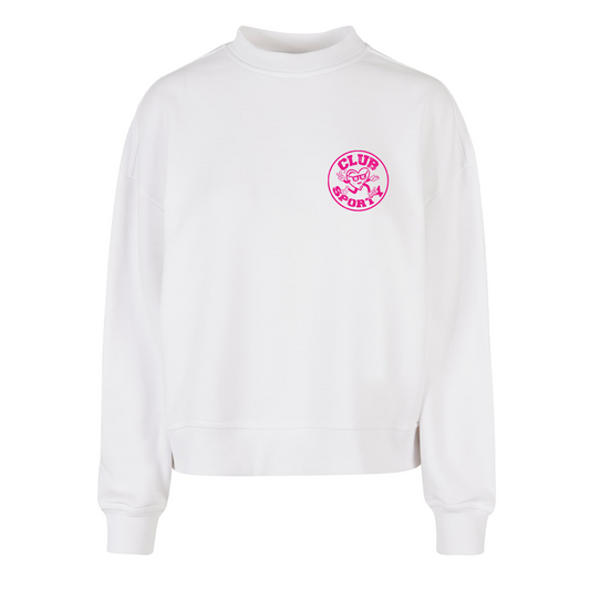 Limited Sweater sporty club - dames - wit-roze