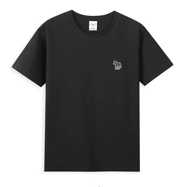 Zebra Borduurwerk T-Shirt 100% Katoenen Basis - dames/heren