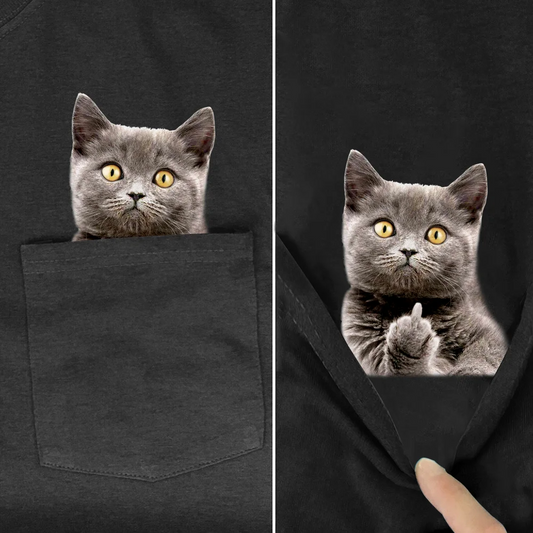 Cat t-shirt - middenvinger - dames/heren