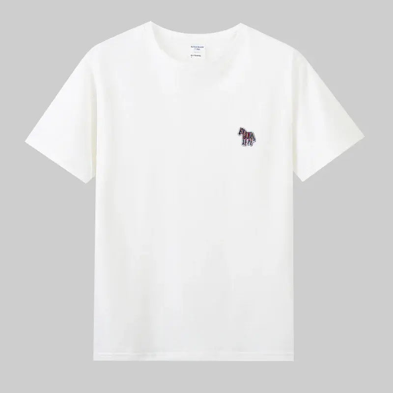 Zebra Borduurwerk T-Shirt 100% Katoenen Basis - dames/heren