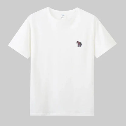 Zebra Borduurwerk T-Shirt 100% Katoenen Basis - dames/heren