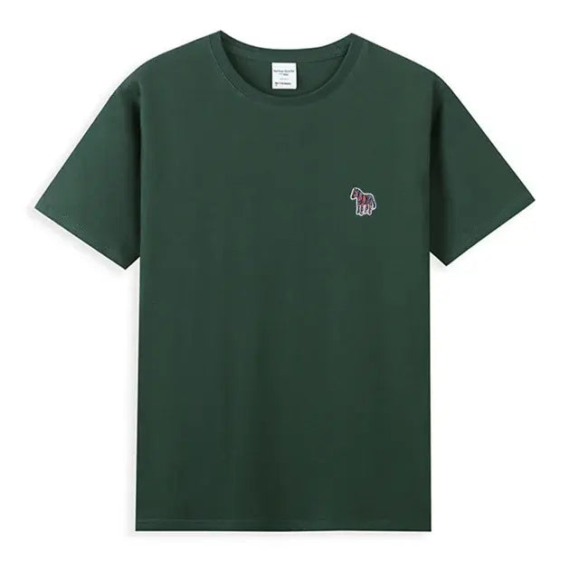 Zebra Borduurwerk T-Shirt 100% Katoenen Basis - dames/heren
